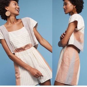 Anthropologie Linen Romper